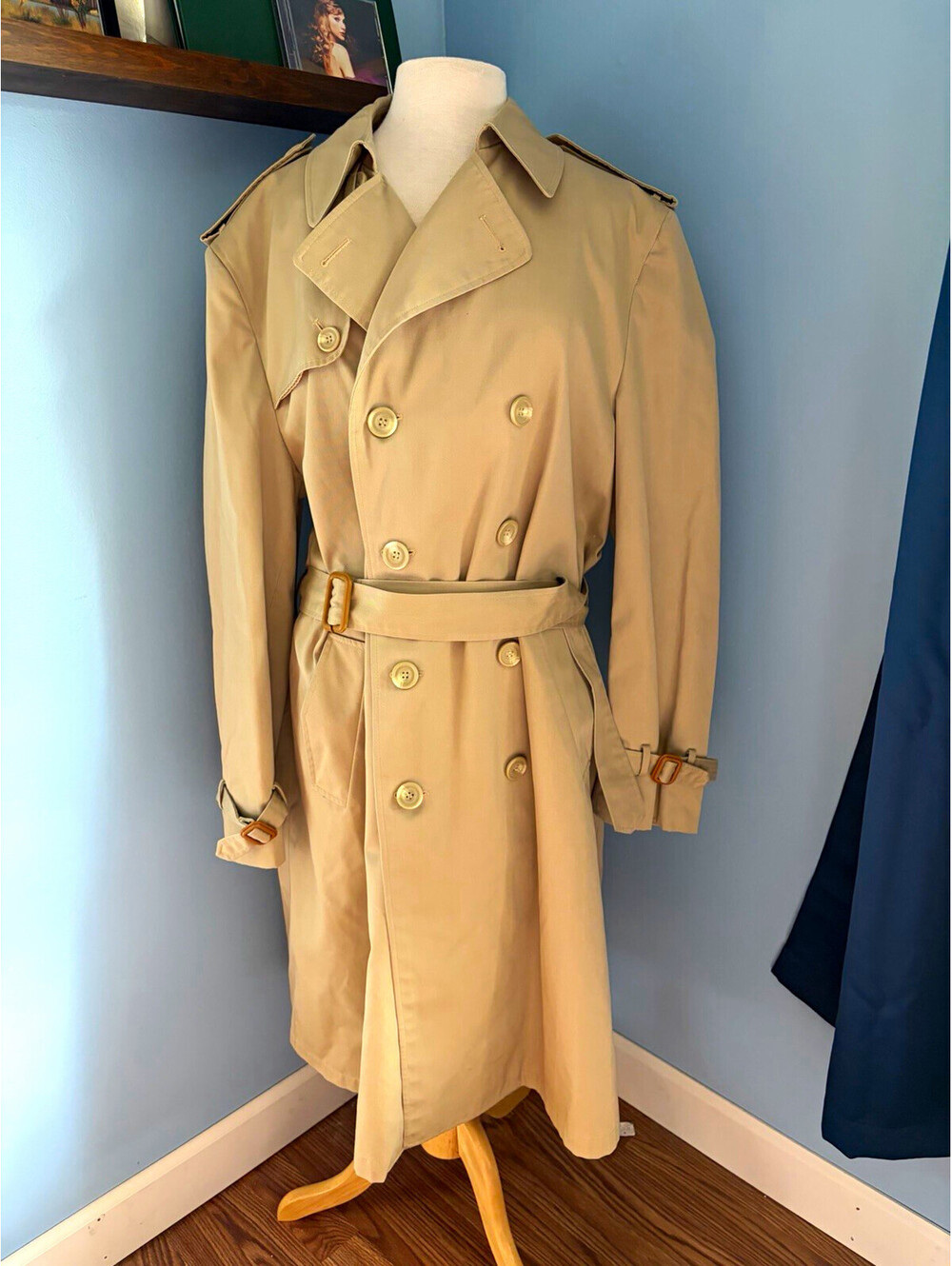 Vintage Anderson-Little Double-Breasted Trench Coat with Belt - Made in USA